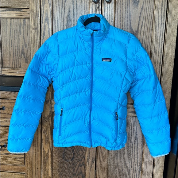 Patagonia Jackets & Blazers - Patagonia Hi Loft Down Sweater Puffer Jacket Full Zip Blue Winter